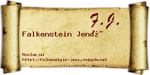 Falkenstein Jenő névjegykártya
